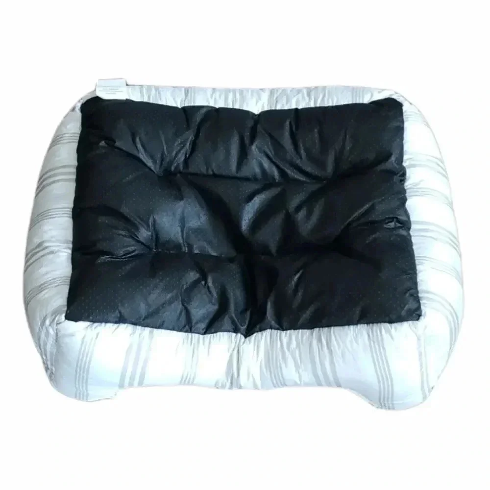 Gray And White Striped Sofr Animal Pet Bed 22x26